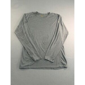 Mountain Hardwear Long Sleeve Shirt Mens Medium Grey Micro Stripe Base Layer